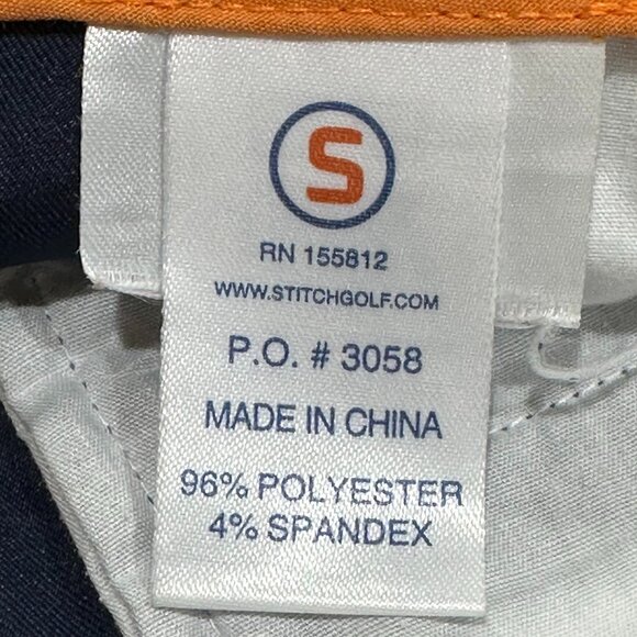 Stitch Golf Tech 9" Shorts Navy Button Size 36 Preppy Summer Stretch - Picture 6 of 7